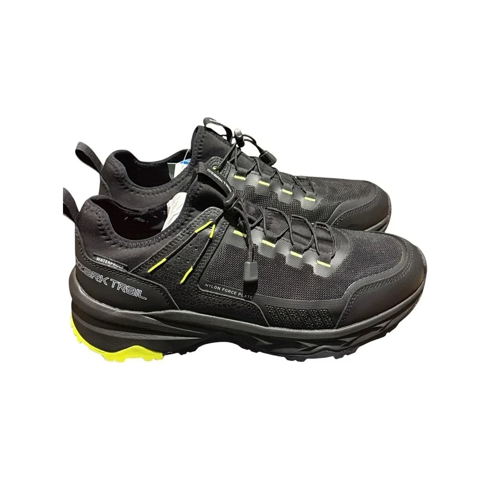 Ozark Trail Rock Plate Waterproof Hiking Shoe Black Men's Size 11.5